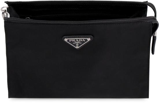 26FW 프라다 리나일론 앤 사피아노 레더 파우치 2NE7892DMH F0002 BLACK - PRADA