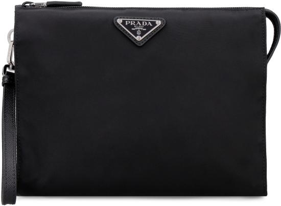 26FW 프라다 리나일론 앤 사피아노 레더 파우치 2NE7892DMH F0002 BLACK - PRADA