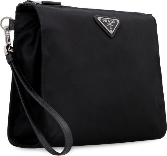 26FW 프라다 리나일론 앤 사피아노 레더 파우치 2NE7892DMH F0002 BLACK - PRADA
