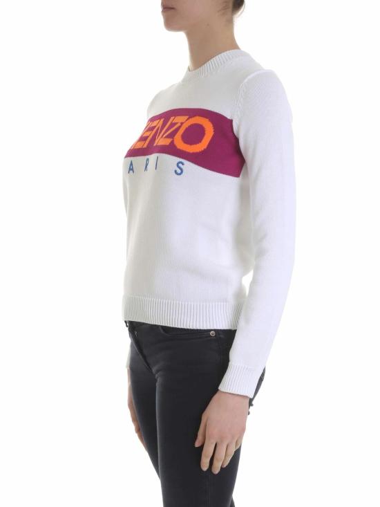  겐조 긴팔 티셔츠 2T057380801 White - KENZO