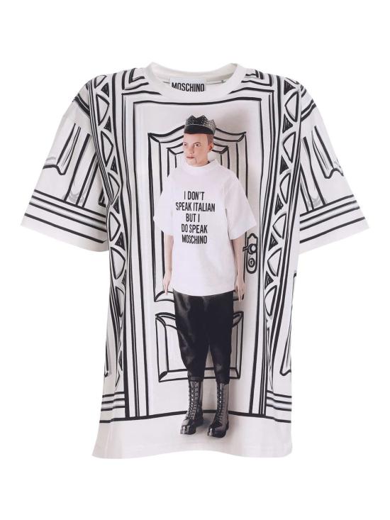  모스키노 반팔 티셔츠 071604403888 White