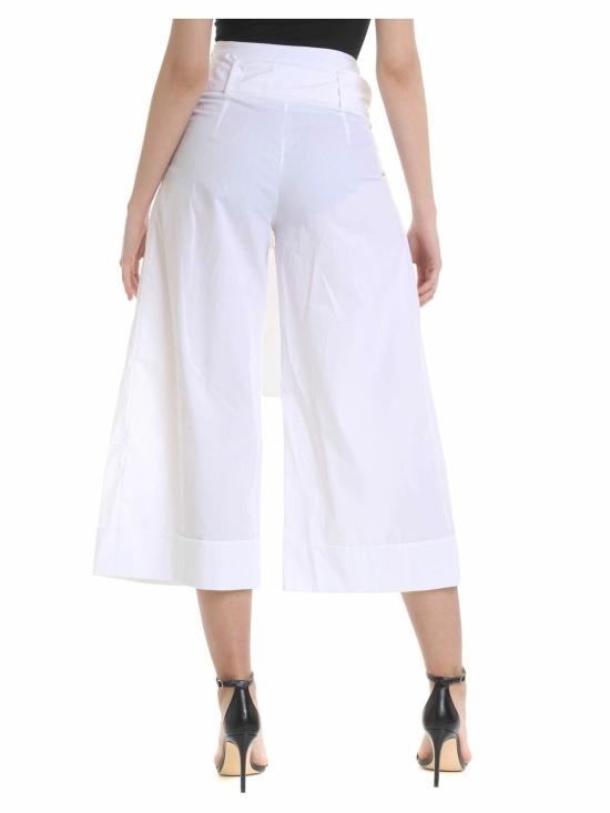  퍼지 크롭 팬츠 F9147211587001 White - FUZZI