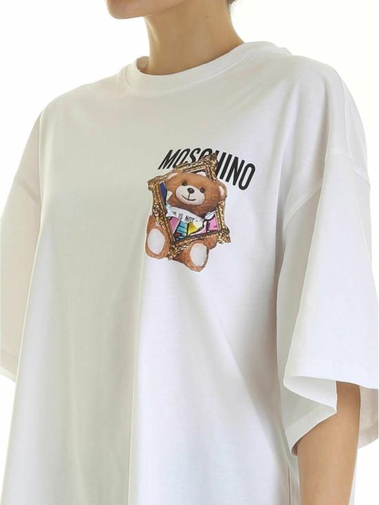  모스키노 반팔 티셔츠 044504401001 White - MOSCHINO