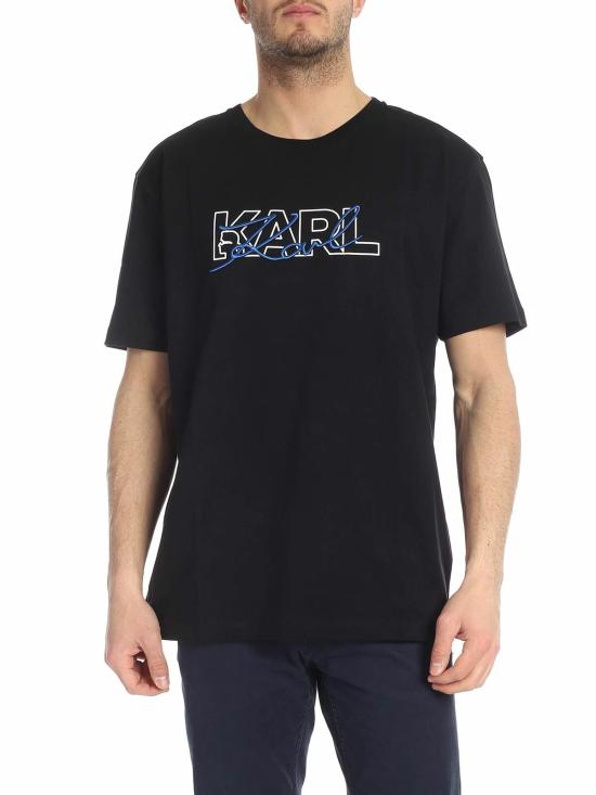  칼라거펠트 반팔 티셔츠 755042591240990 Black