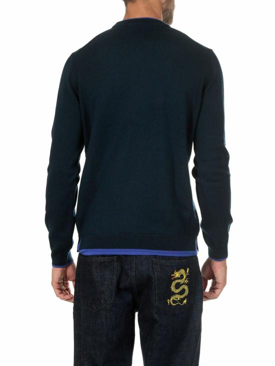  겐조 스웨터 5PU2023AB76 AW18 Blue - KENZO
