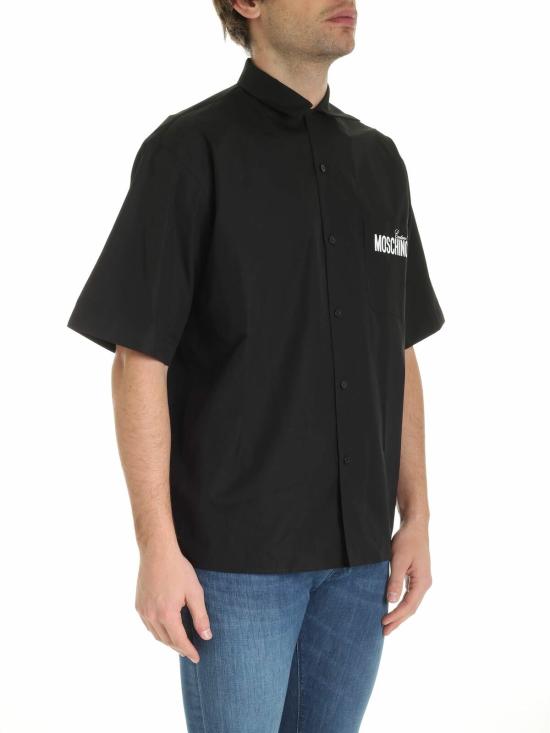  모스키노 반팔 셔츠 021602351555 Black - MOSCHINO