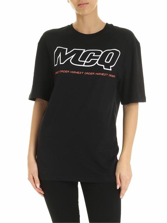  알렉산더 맥퀸 반팔 티셔츠 494256RNH461000 Black