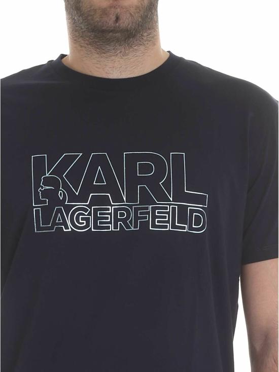 칼라거펠트 반팔 티셔츠 755057591220690 Blue - KARL LAGERFELD