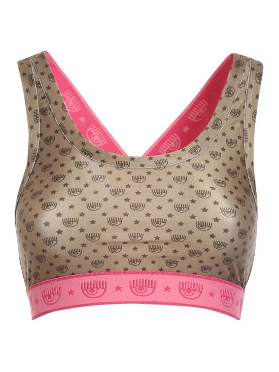  키아라 페라그니 민소매 티셔츠 72CBM261JS083146 Dark Green