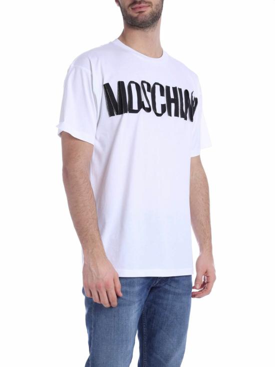  모스키노 반팔 티셔츠 070420401001 White - MOSCHINO