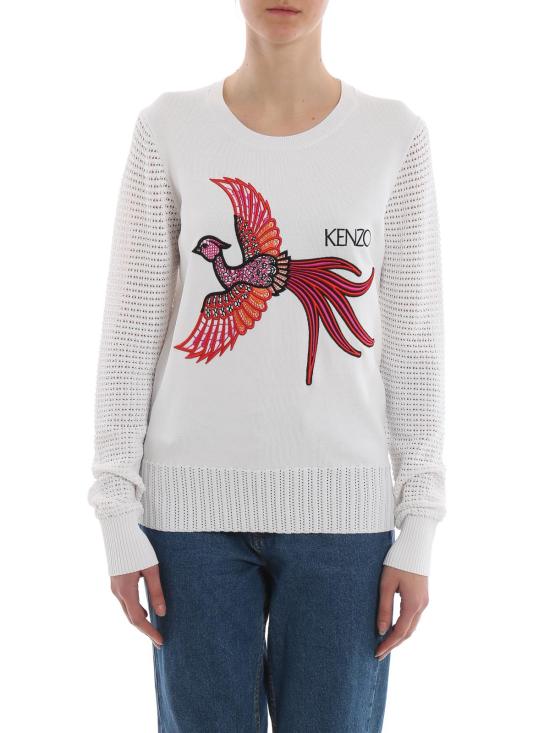  겐조 긴팔 티셔츠 F952TO56885001 White - KENZO