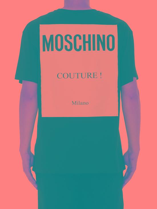  모스키노 반팔 티셔츠 071452400555 Black - MOSCHINO