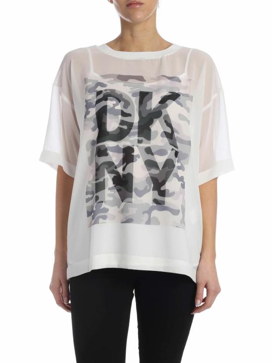  디케이엔와이 반팔 티셔츠 P9JAWDSCIVM White