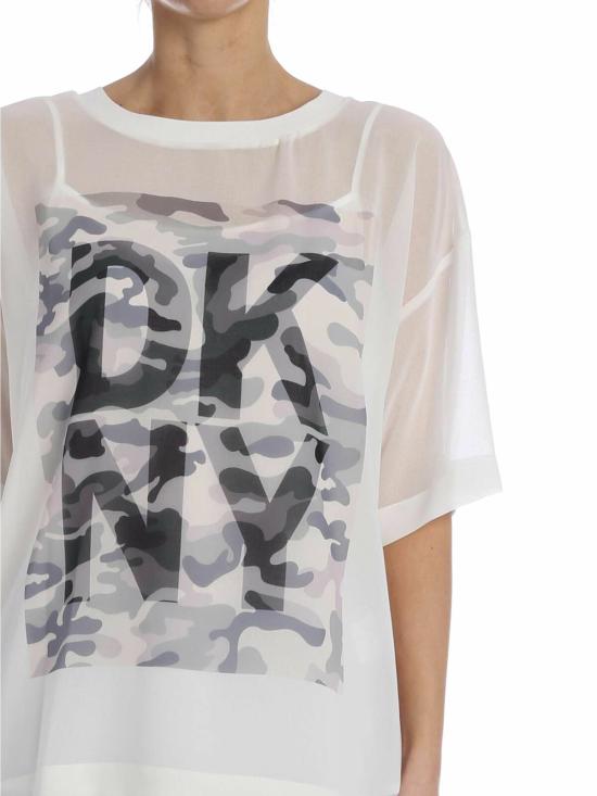  디케이엔와이 반팔 티셔츠 P9JAWDSCIVM White - DKNY