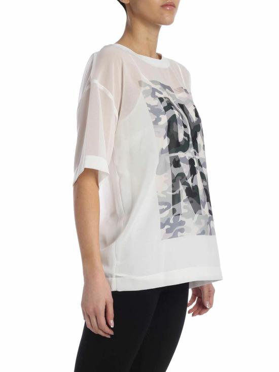  디케이엔와이 반팔 티셔츠 P9JAWDSCIVM White - DKNY