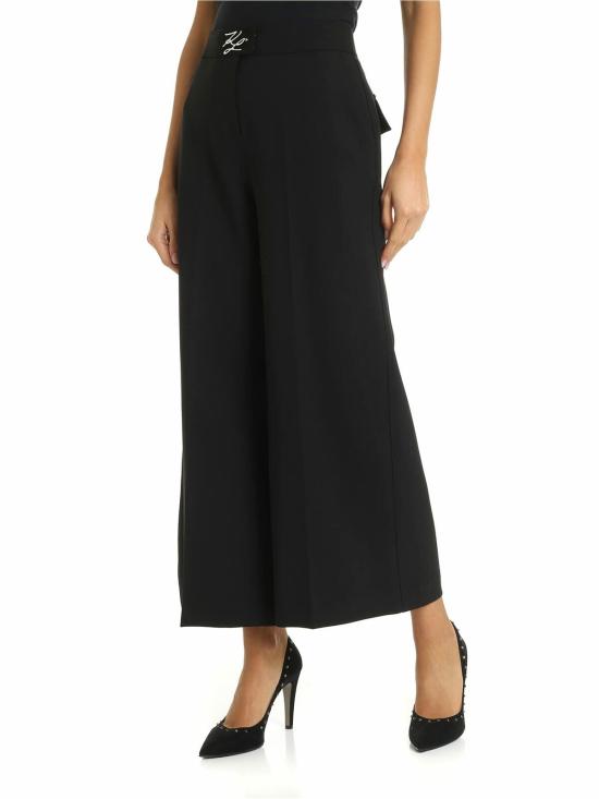  칼라거펠트 스트레이트 팬츠 96KW1006999 Black - KARL LAGERFELD