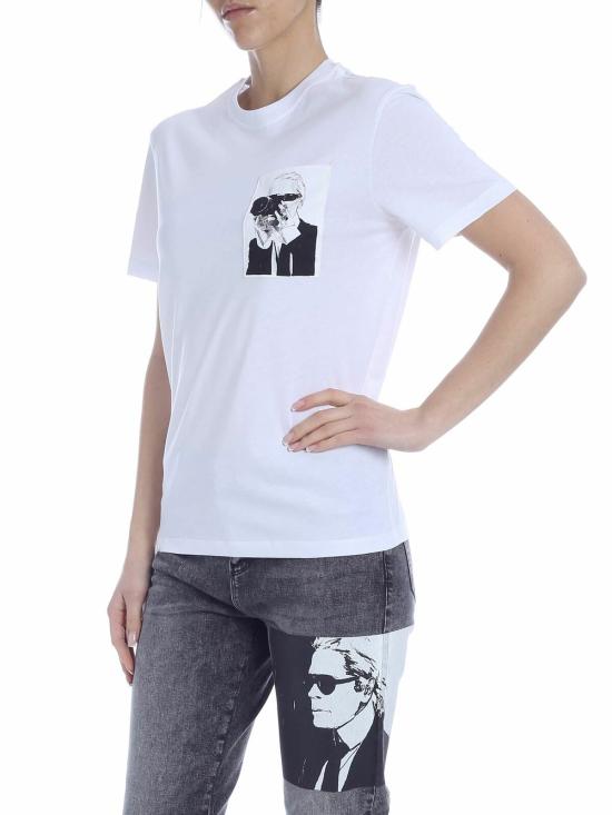  칼라거펠트 반팔 티셔츠 200W1793100 White - KARL LAGERFELD
