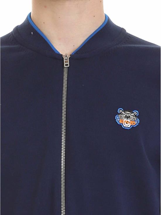  겐조 집업 니트 5CA1023AB76 Blue - KENZO