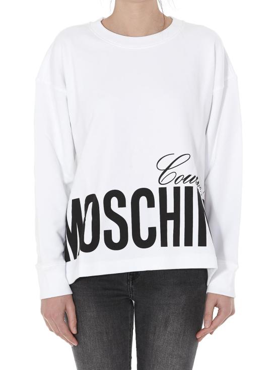  모스키노 긴팔 티셔츠 170405271001 White - MOSCHINO