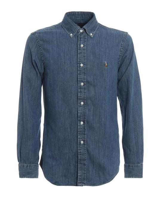 26FW 랄프 로렌 긴팔 셔츠 710548539001 Medium Wash