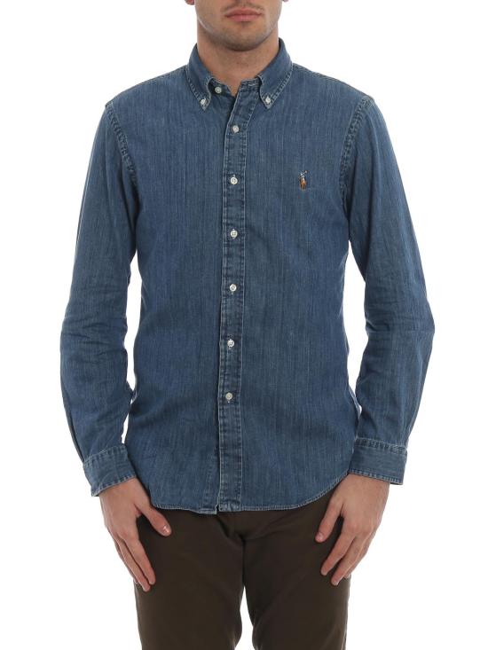 26FW 랄프 로렌 긴팔 셔츠 710548539001 Medium Wash - RALPH LAUREN