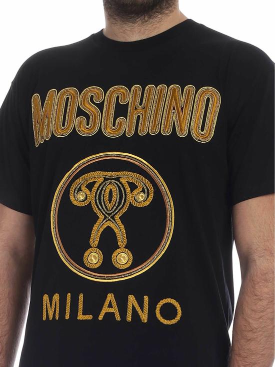  모스키노 반팔 티셔츠 071002401555 Black - MOSCHINO