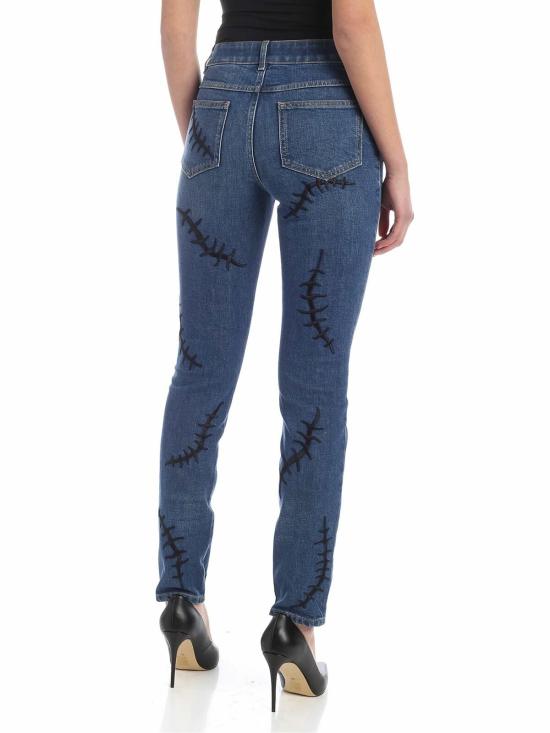  모스키노 스트레이트 팬츠 031005211295 Blue - MOSCHINO