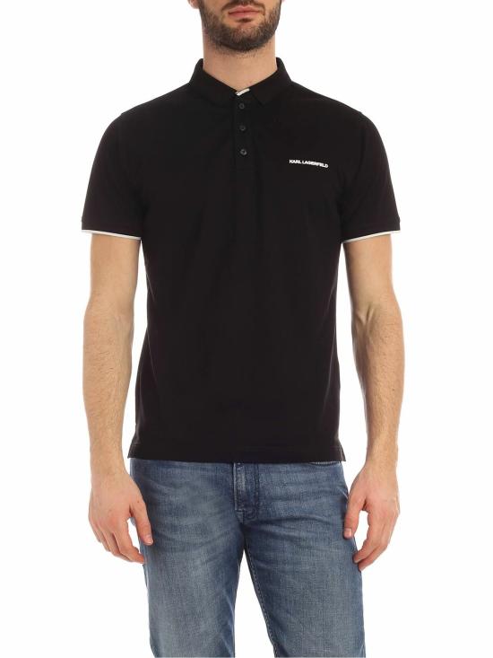  칼라거펠트 폴로 티셔츠 755005501201990 Black