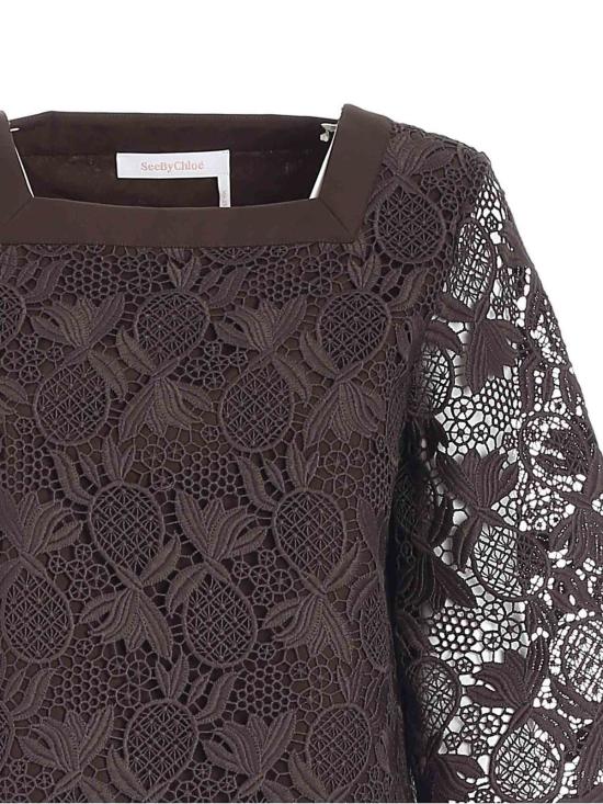  씨바이클로에 블라우스 CHS21SHT5003727X Brown - SEE BY CHLOE'