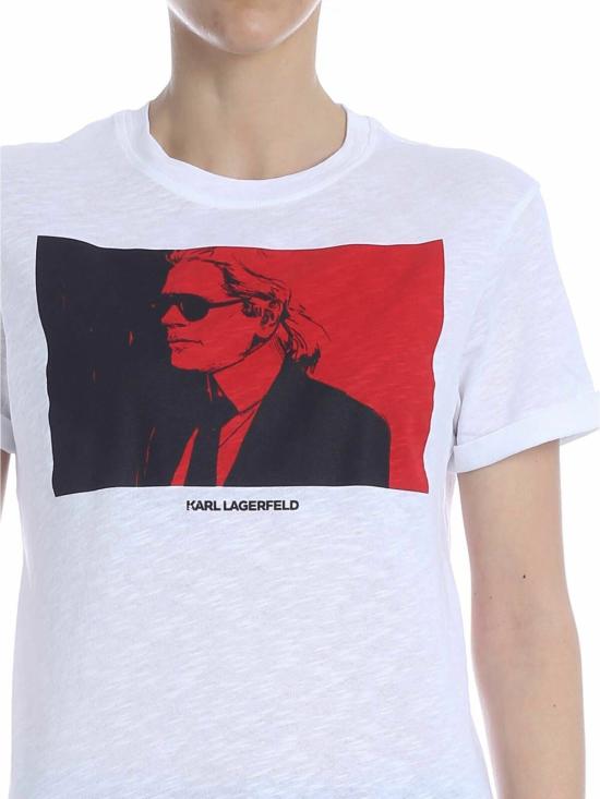  칼라거펠트 반팔 티셔츠 200W1790100 White - KARL LAGERFELD