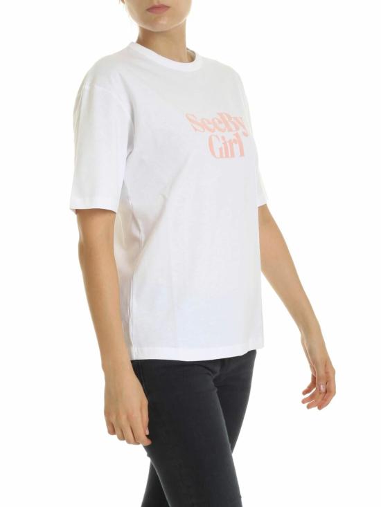  씨바이클로에 반팔 티셔츠 CHS19AJH07114109 White - SEE BY CHLOE'