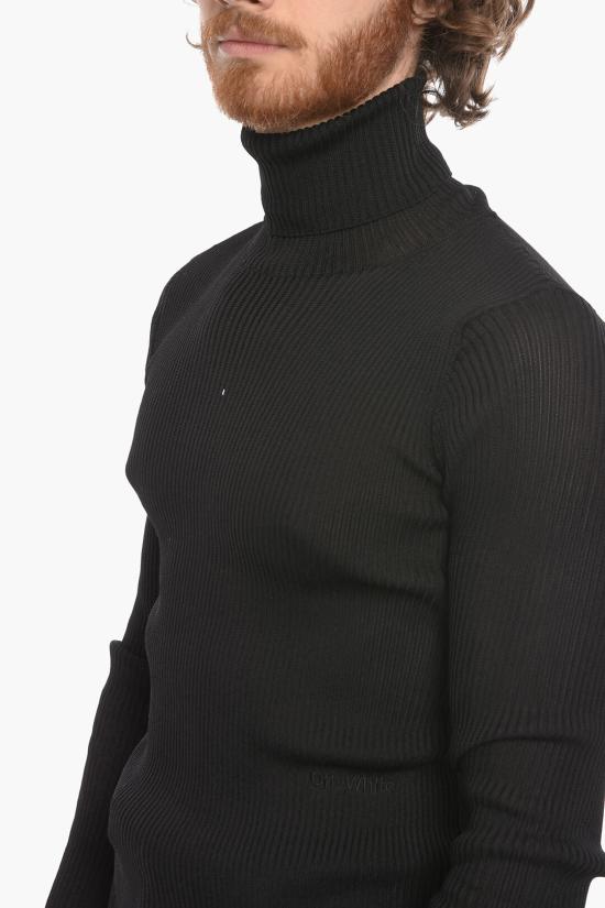  오프화이트 터틀넥 OMHF041F22KNI0011010 Black - OFF WHITE