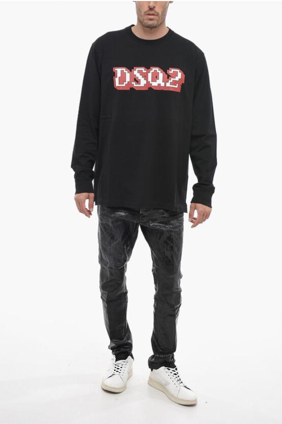  디스퀘어드2 긴팔 티셔츠 S74GD1180 S24581 900 Black - DSQUARED2