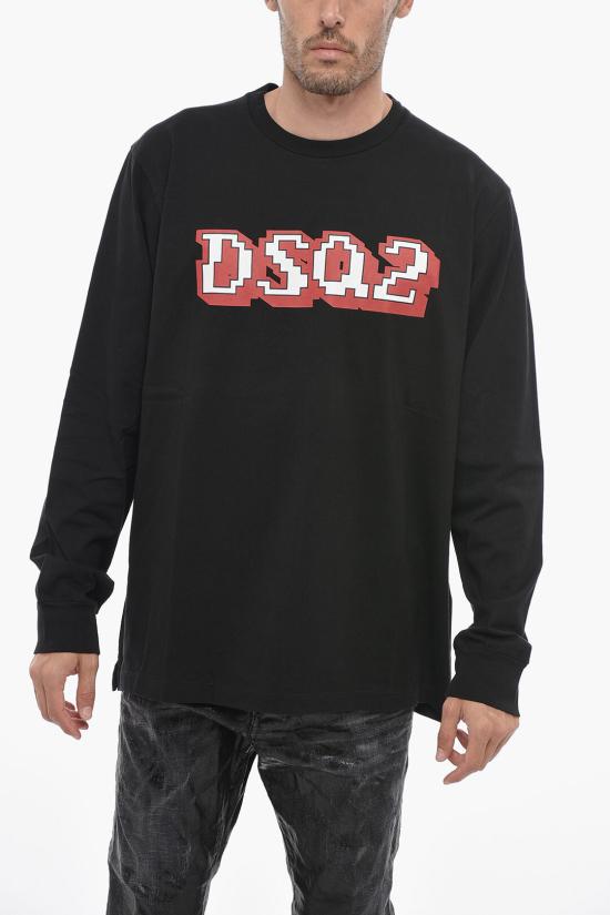  디스퀘어드2 긴팔 티셔츠 S74GD1180 S24581 900 Black