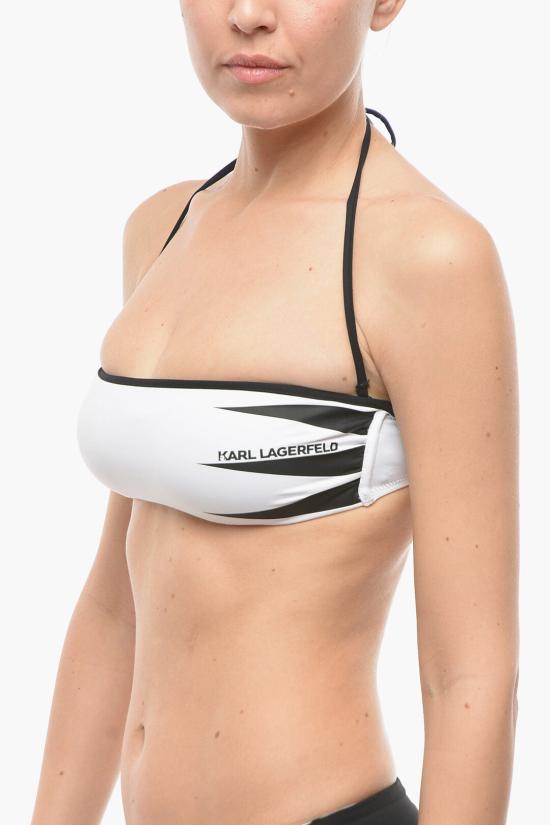  칼라거펠트 비키니 수영복 KL22WTP12 WHITE Black White - KARL LAGERFELD