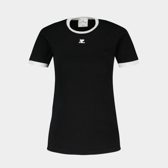  쿠레쥬 반팔 티셔츠 VESJTS017JS00709901 BLACK