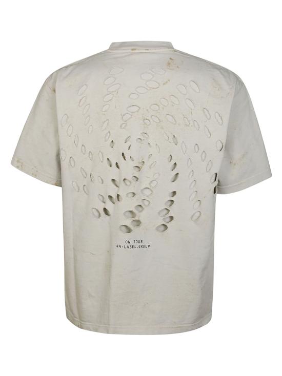  44레이블 반팔 티셔츠 A07789937 251 BIANCO - 44 LABEL