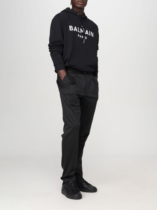 25FW 발망 후드 티셔츠 DH1JR002BB65 EAB Black - BALMAIN