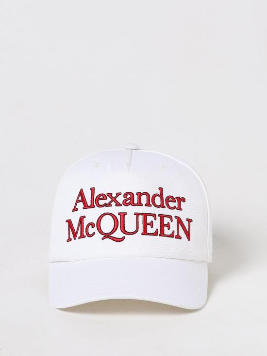 24FW 알렉산더 맥퀸 모자 7953274105Q 9074 White - ALEXANDER MCQUEEN