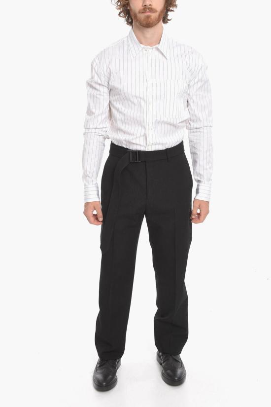  오프화이트 스트레이트 팬츠 OMCA214F22FAB0021000 Black - OFF WHITE