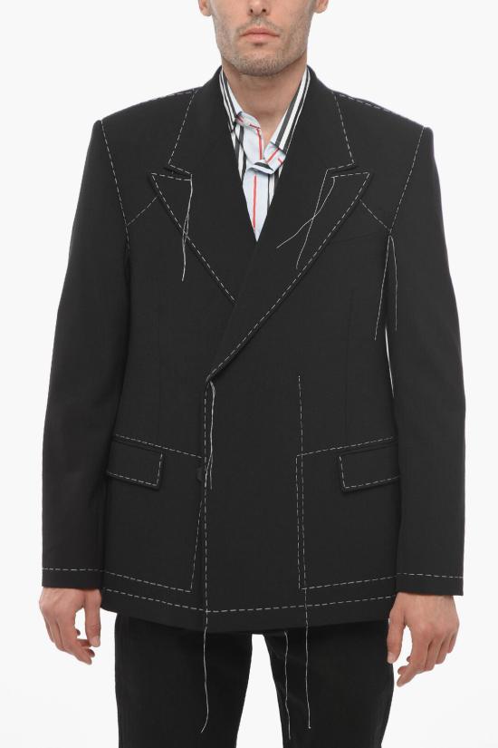  오프화이트 수트 자켓 OMEW001S23FAB0031001 Black
