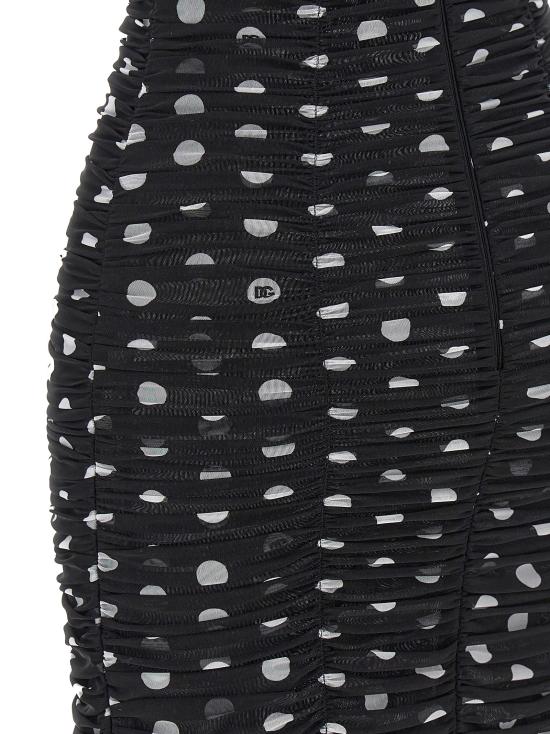 25FW 돌체앤가바나 미디 원피스 F6JHXTFSRP7HNZRW White Black - DOLCE & GABBANA