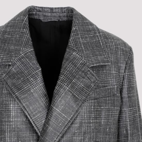  보테가베네타 가죽 자켓 739528 V2RZ0 1069 BLACK WHITE - BOTTEGA VENETA