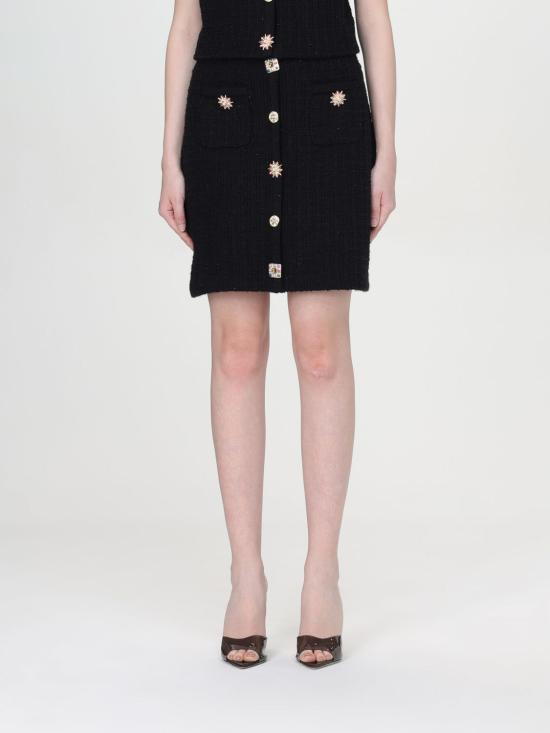 24FW 셀프 포트레이트 숏 스커트 PF24128SK BLACK Black