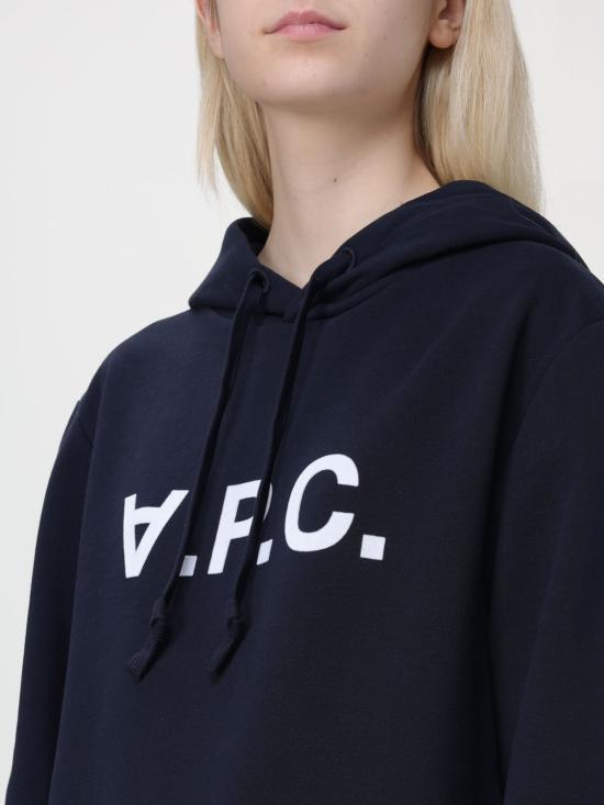 24FW 아페쎄 후드 티셔츠 COHBNM27908 TIQ Blue - A.P.C.