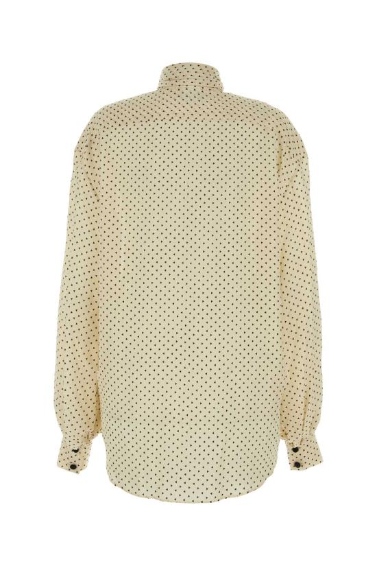  발망 / 여성 올오버 프린팅 보우넥 실크 셔츠 BF1HT020SC68 GQE Printed BPG - BALMAIN