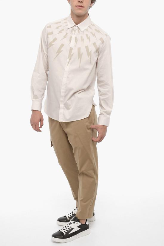  닐바렛 긴팔 셔츠 NBV6CM173A V003T 109 Beige - NEIL BARRETT