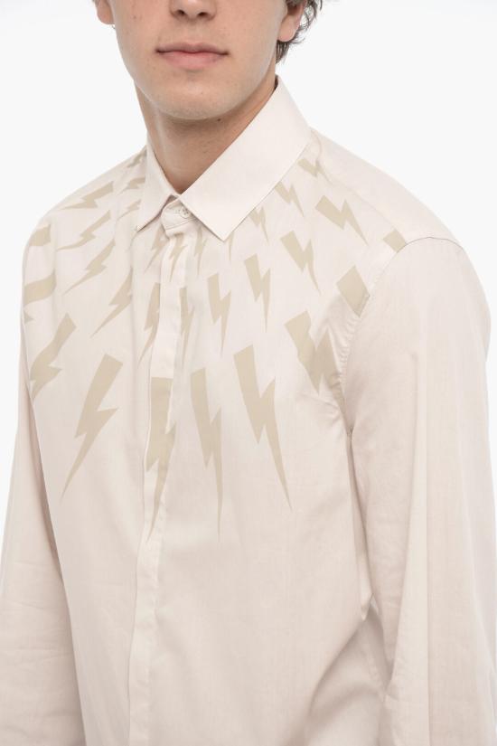  닐바렛 긴팔 셔츠 NBV6CM173A V003T 109 Beige - NEIL BARRETT