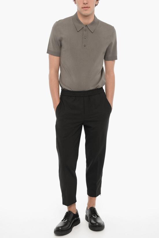  닐바렛 수트 팬츠 NBV3PA114H V004 001 Black - NEIL BARRETT