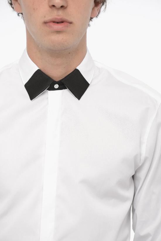  닐바렛 긴팔 셔츠 NBV6CM177C V019C 105 Black White - NEIL BARRETT